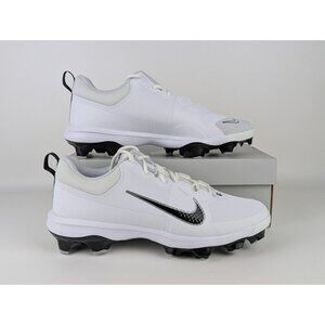 Nike Force Trout 9 MCS White Metallic Silver Baseball Cleats Men's Size 12 NEW
